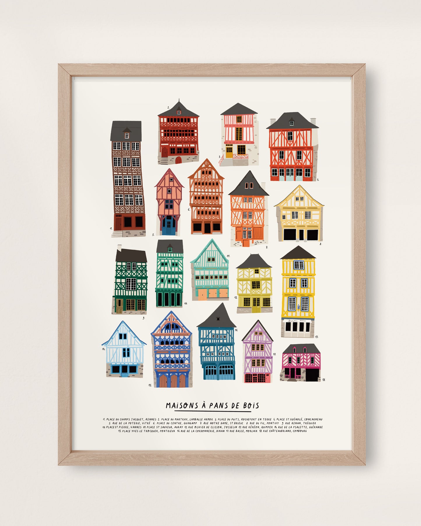 Affiche Maisons à Pans de Bois