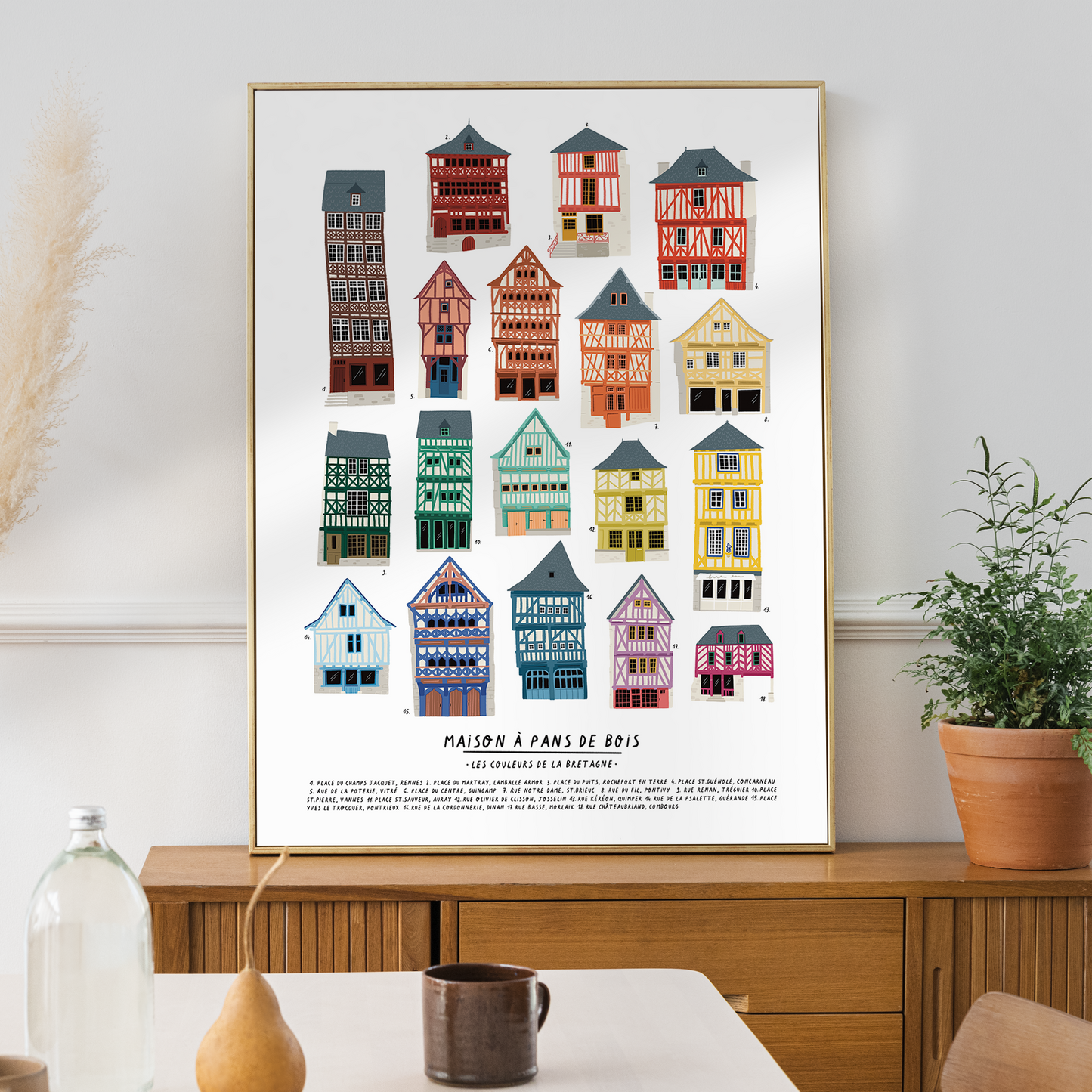 Affiche Maisons à Pans de Bois