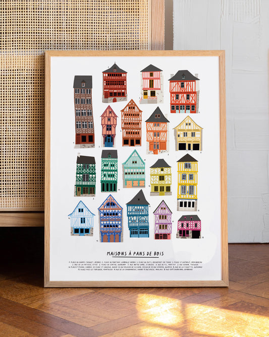 Affiche Maisons à Pans de Bois