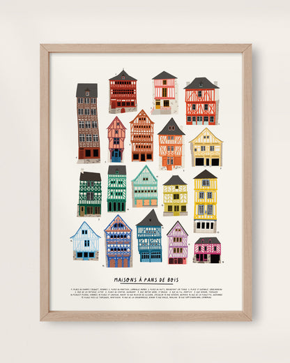 Affiche Maisons à Pans de Bois